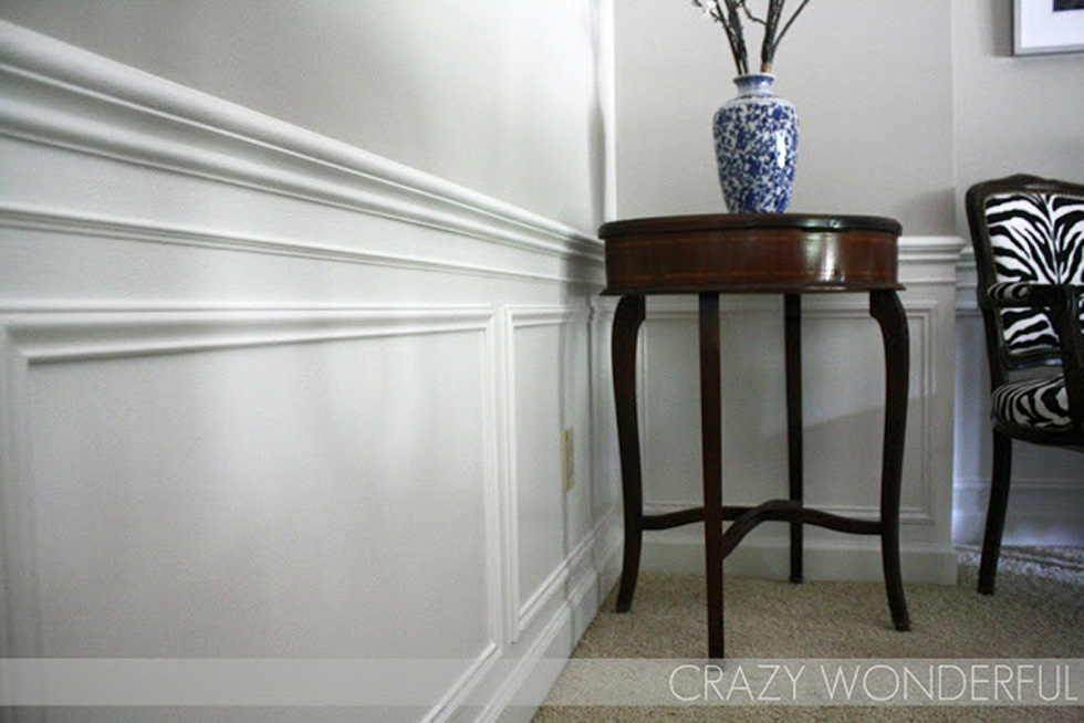 Decorative molding in a home