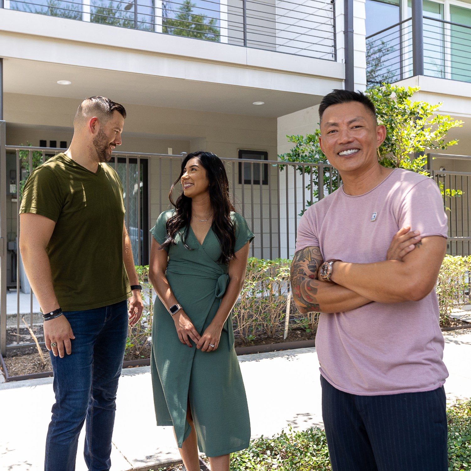 first time home buyer season three still image REALTOR® Chris with FTHB Philip and Eunice in Houston Texas