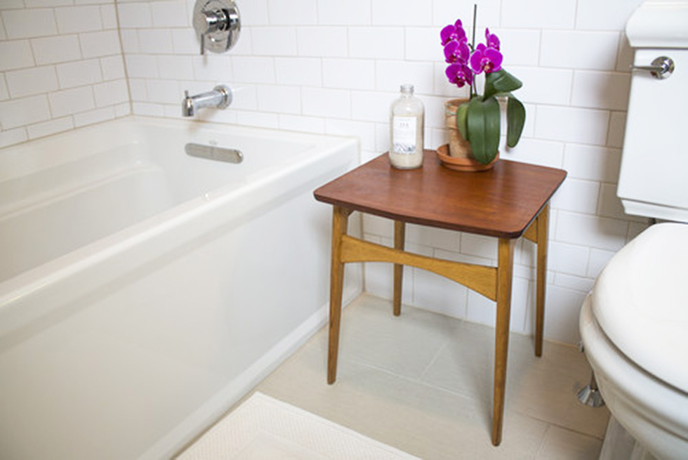 Orchid in a bathroom staged for sale
