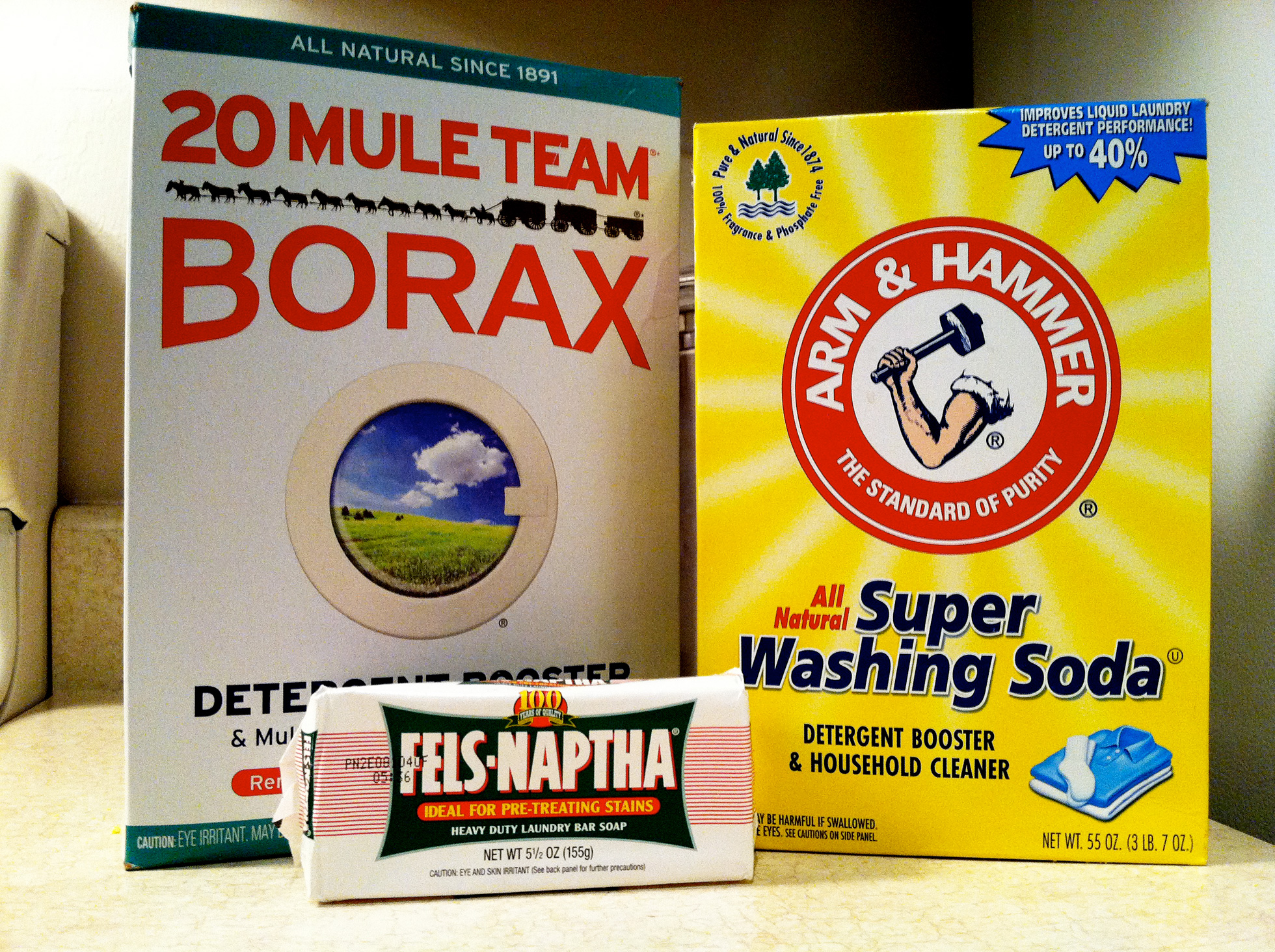 Ingredients for homemade laundry detergent #1
